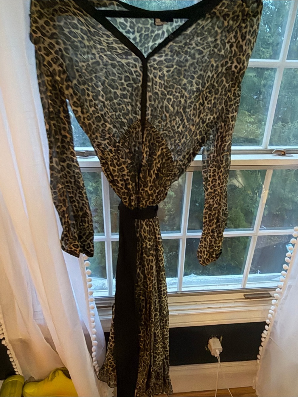 The Kooples Leopard Print Maxi Dress in Tan and Black